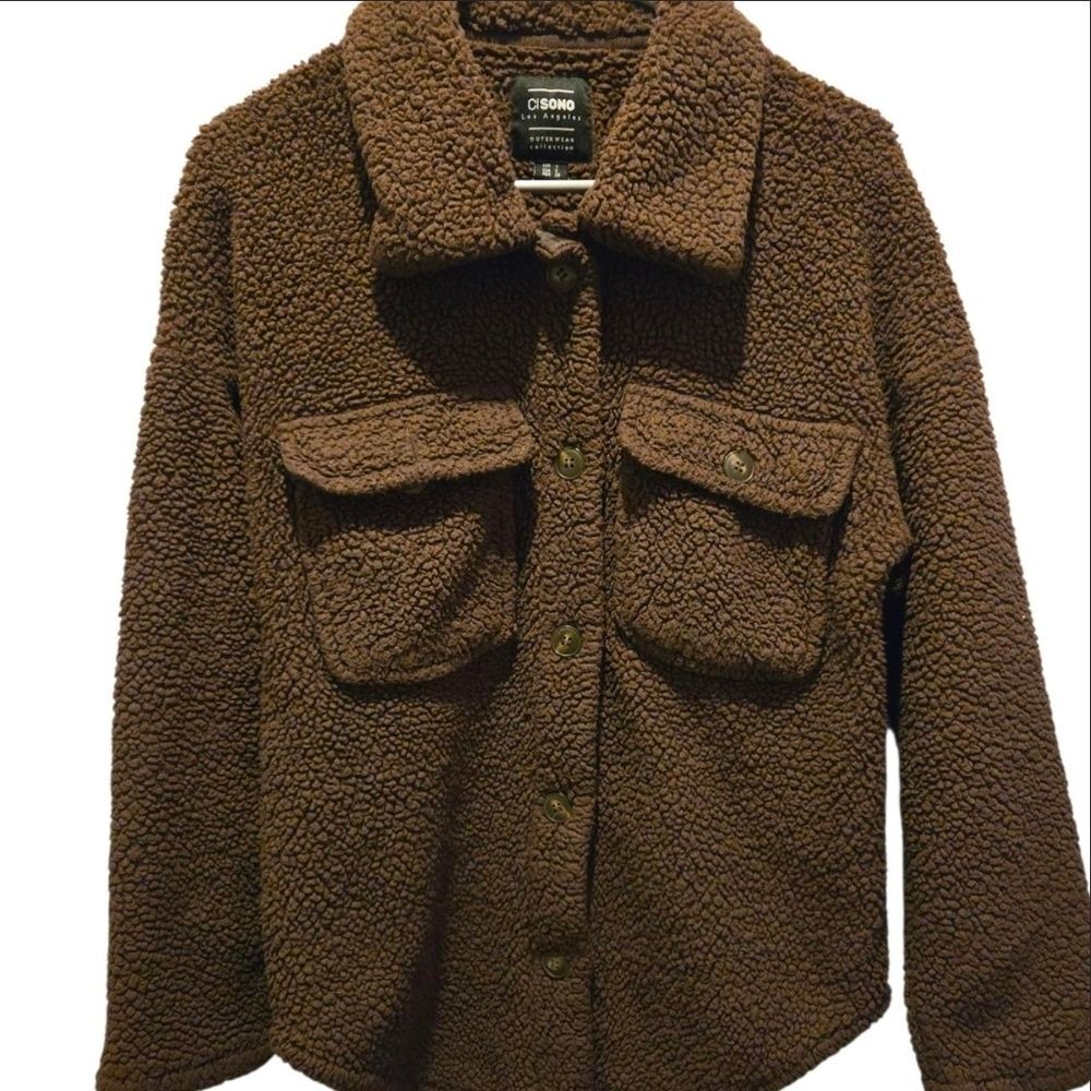 Ci Sono Brown Sherpa Jacket SZ S
